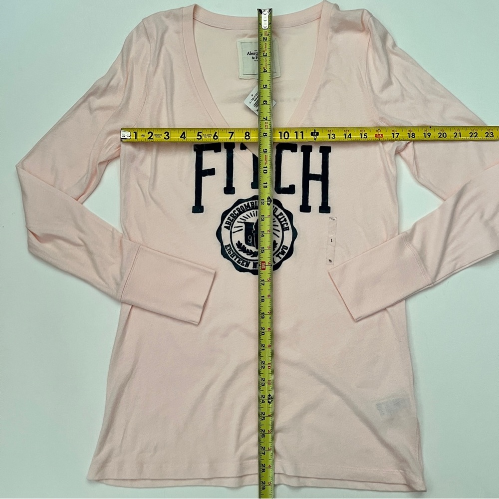 Abercrombie & Fitch Long Sleeve V Neck Tee - Picture 9 of 10